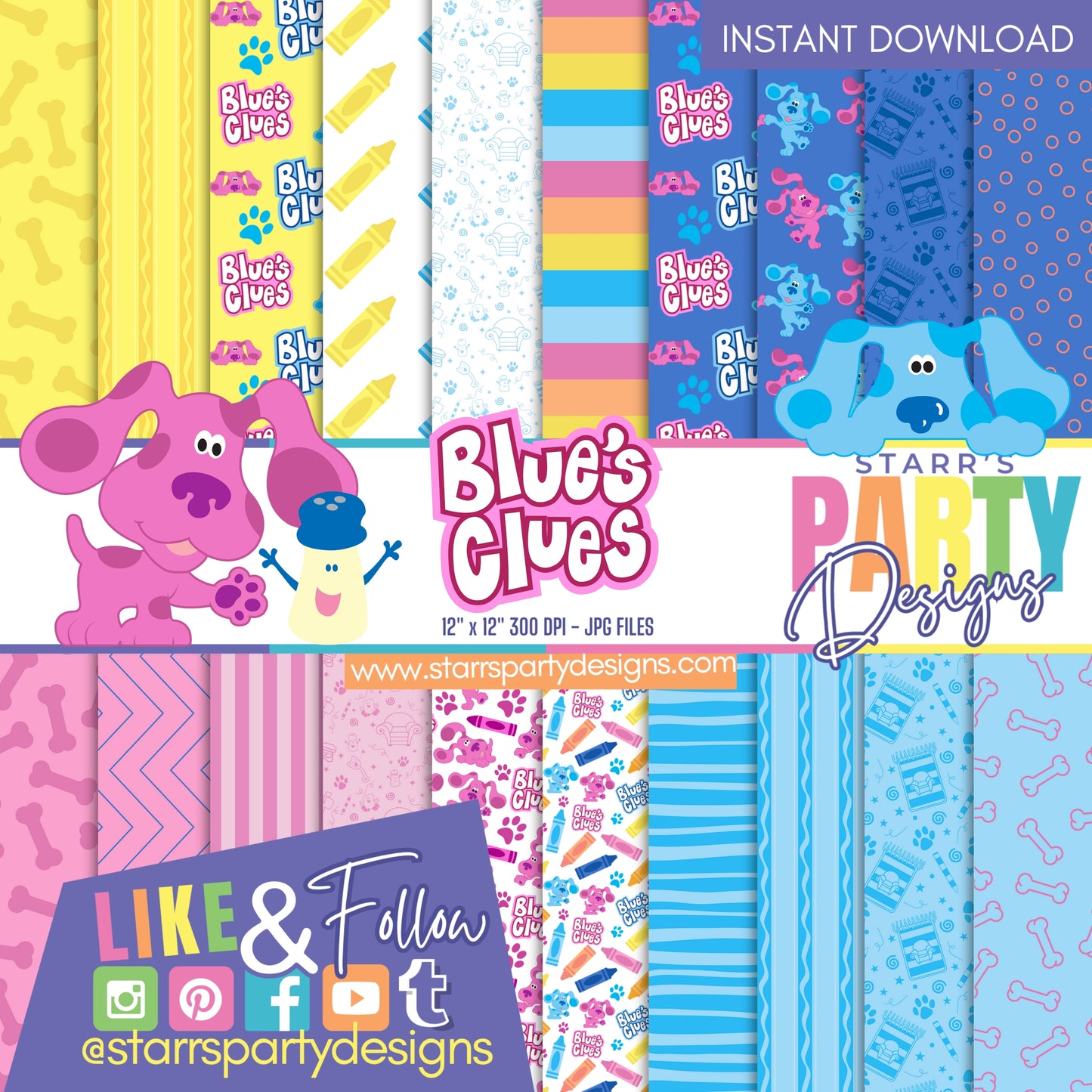 BLUE'S CLUES COLORFUL PAPER PACK A2