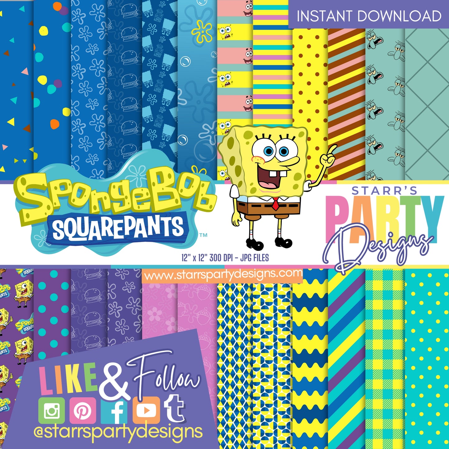 PAQUETE DE PAPEL DE NIÑA BOB ESPONJA