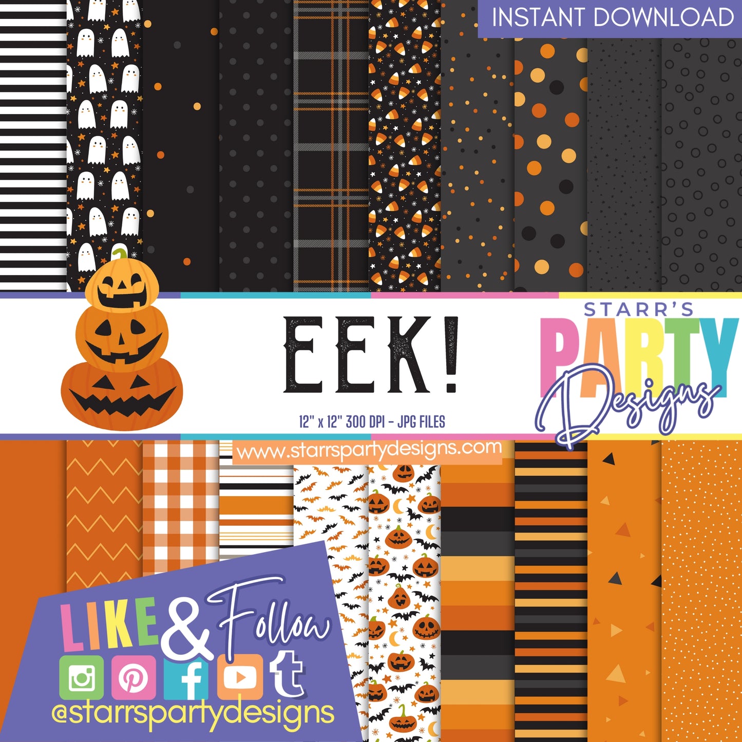 PAQUETE DE PAPEL FELIZ HALLOWEEN 1