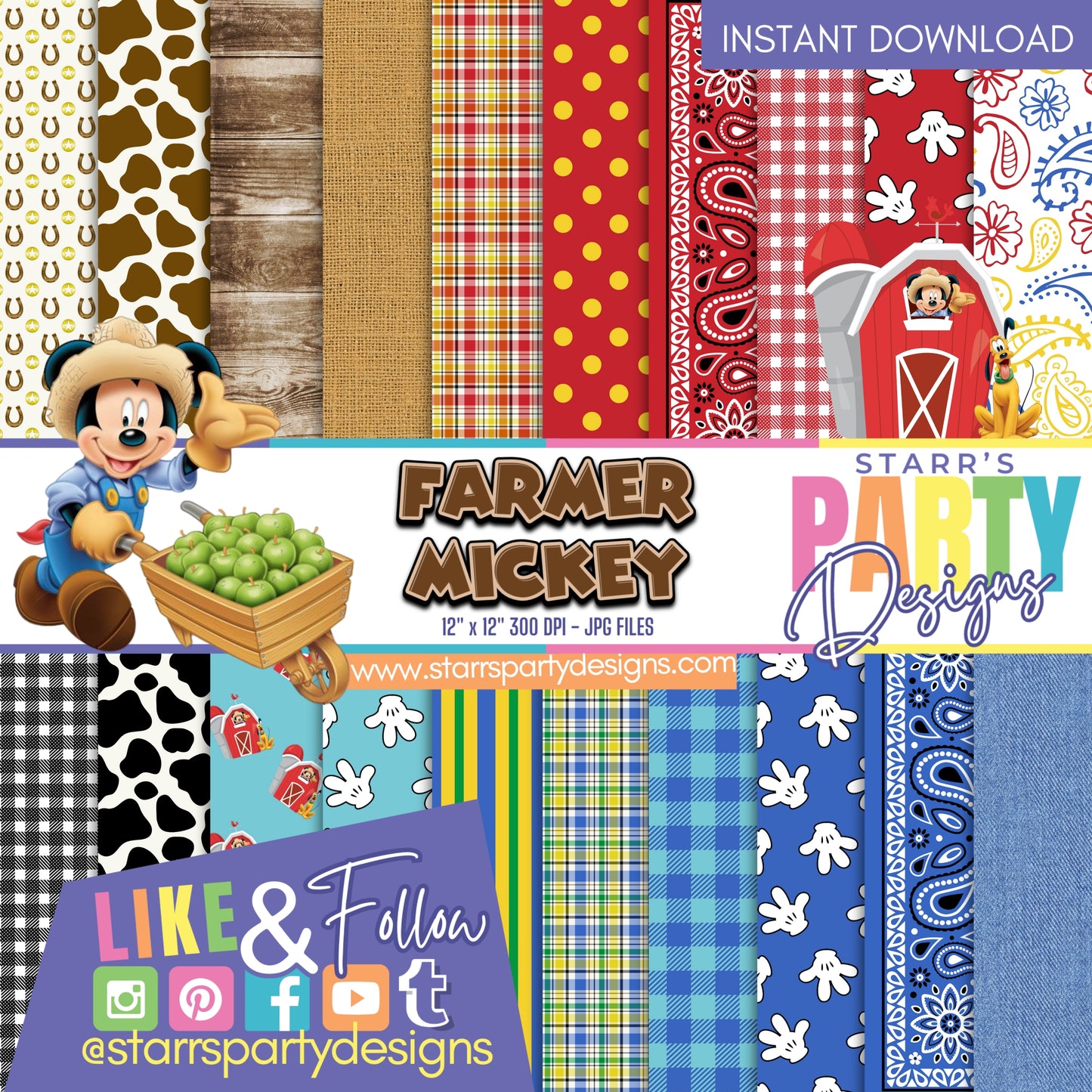 FARMER MICKEY PAPER PACK 3