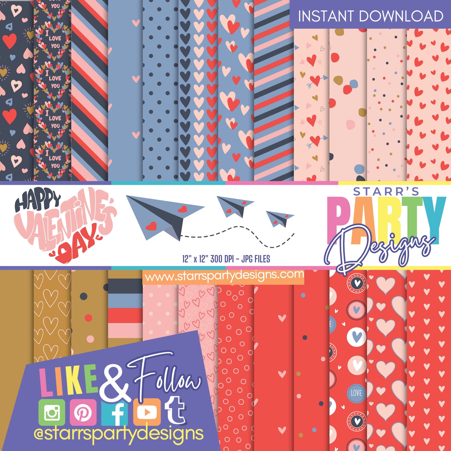 HAPPY VALENTINE'S DAY PAPER PACK 1