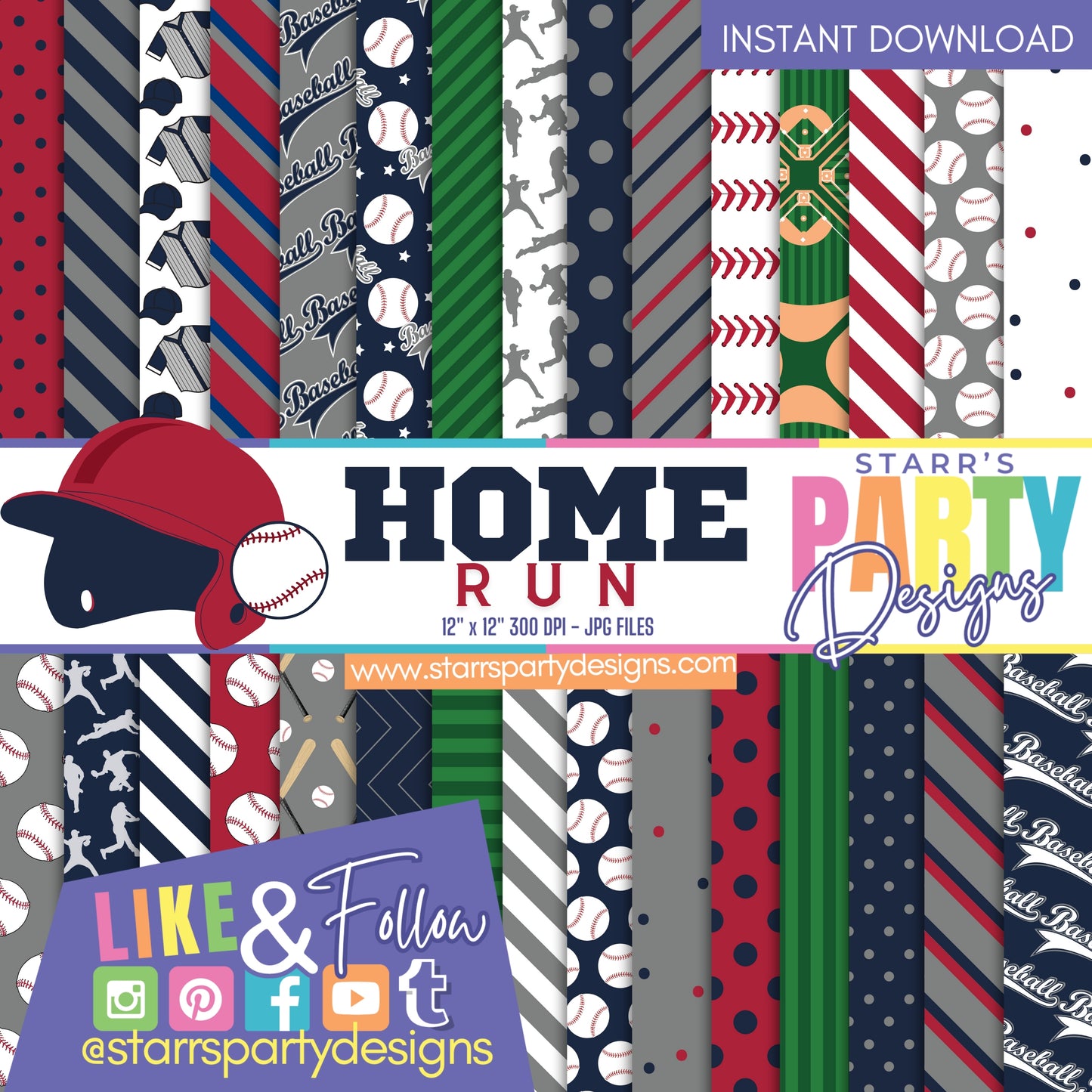 PAQUETE DE PAPEL DE HOME RUN