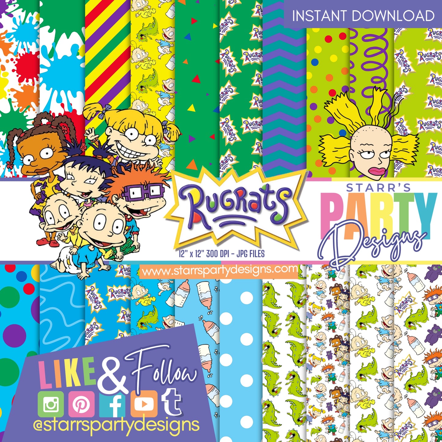PAQUETE DE PAPEL RUGRATS 4