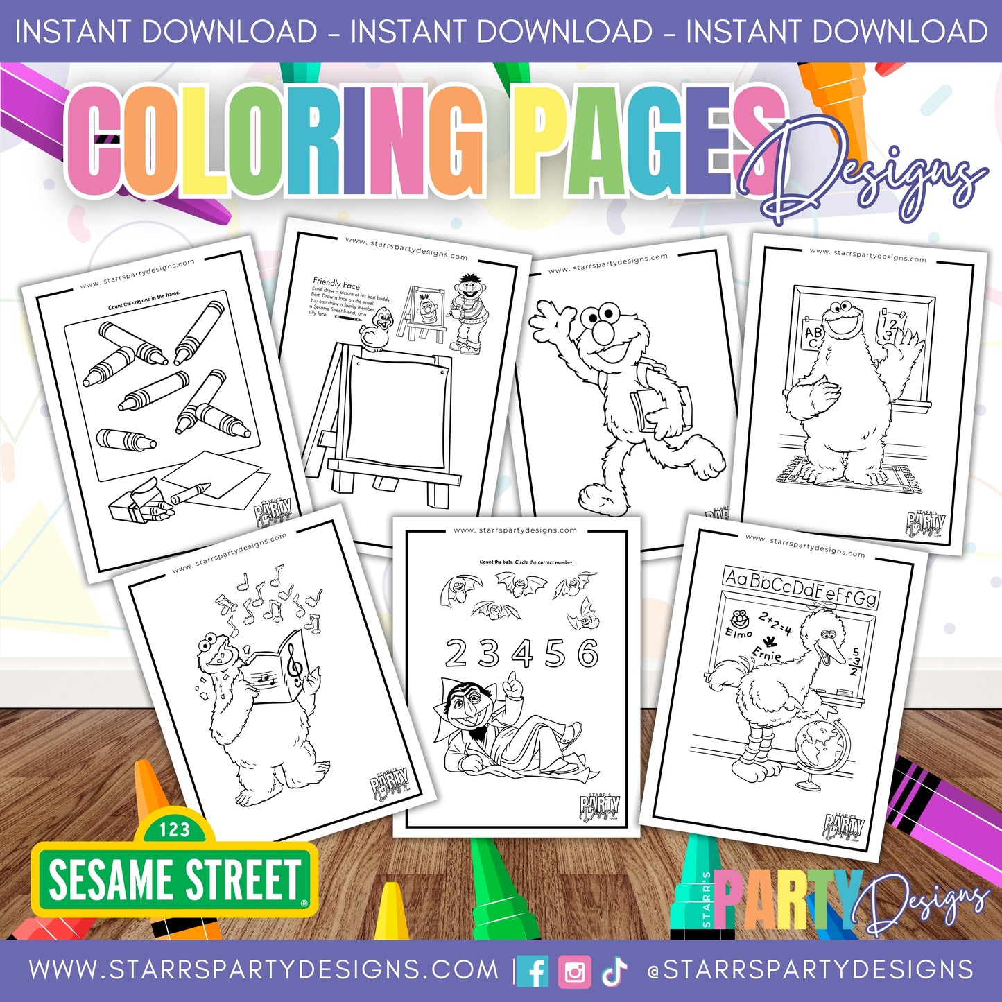 ABCs ON SESAME STREET COLORING PAGES 1