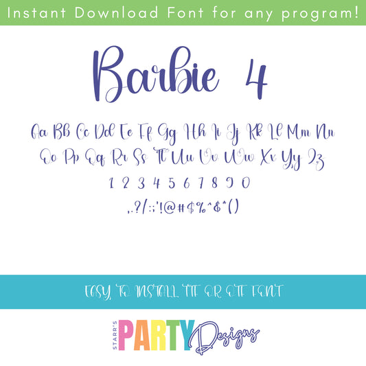 BARBIE 4 REGULAR FONT