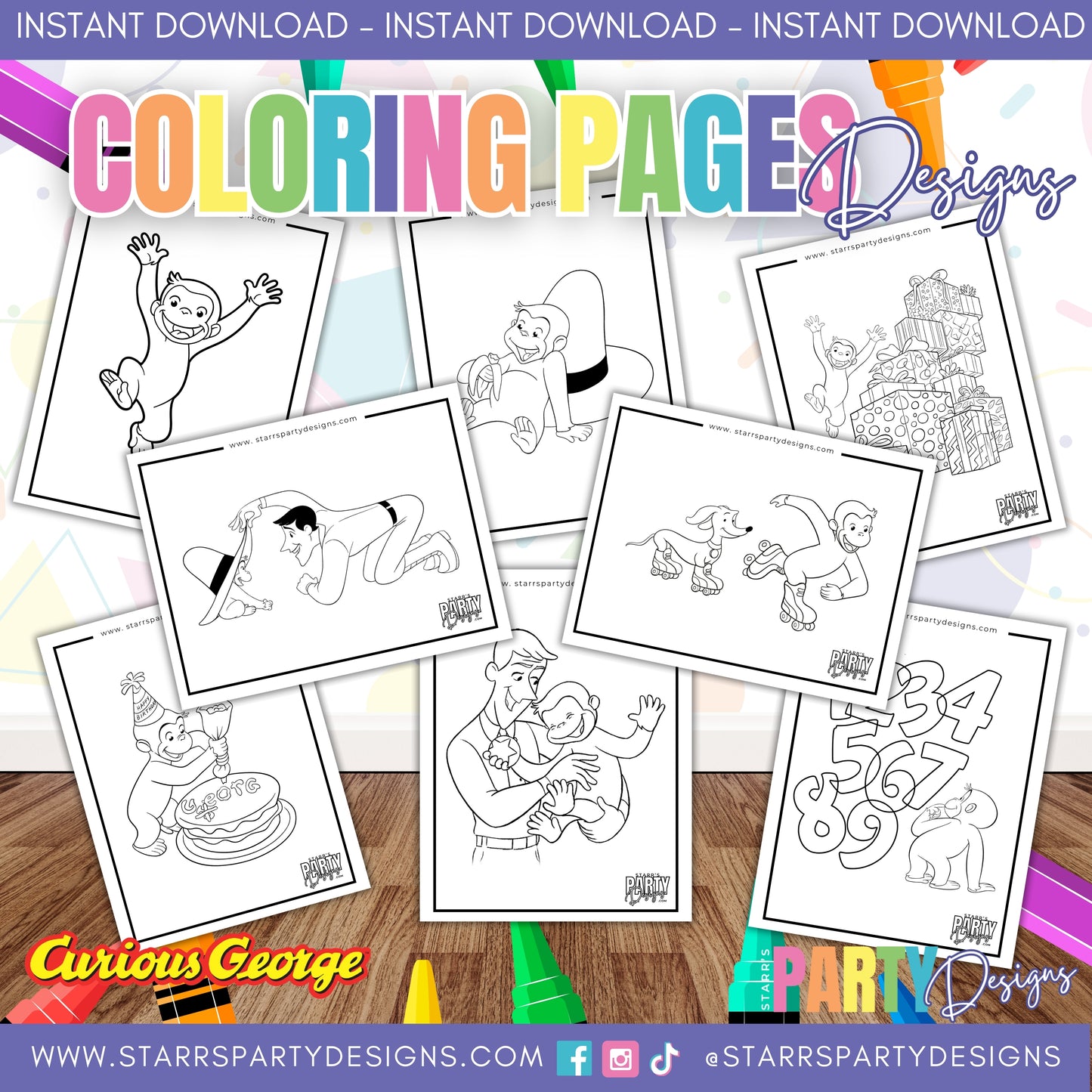 PINTAR CON GEORGE PAGINAS PARA COLOREAR
