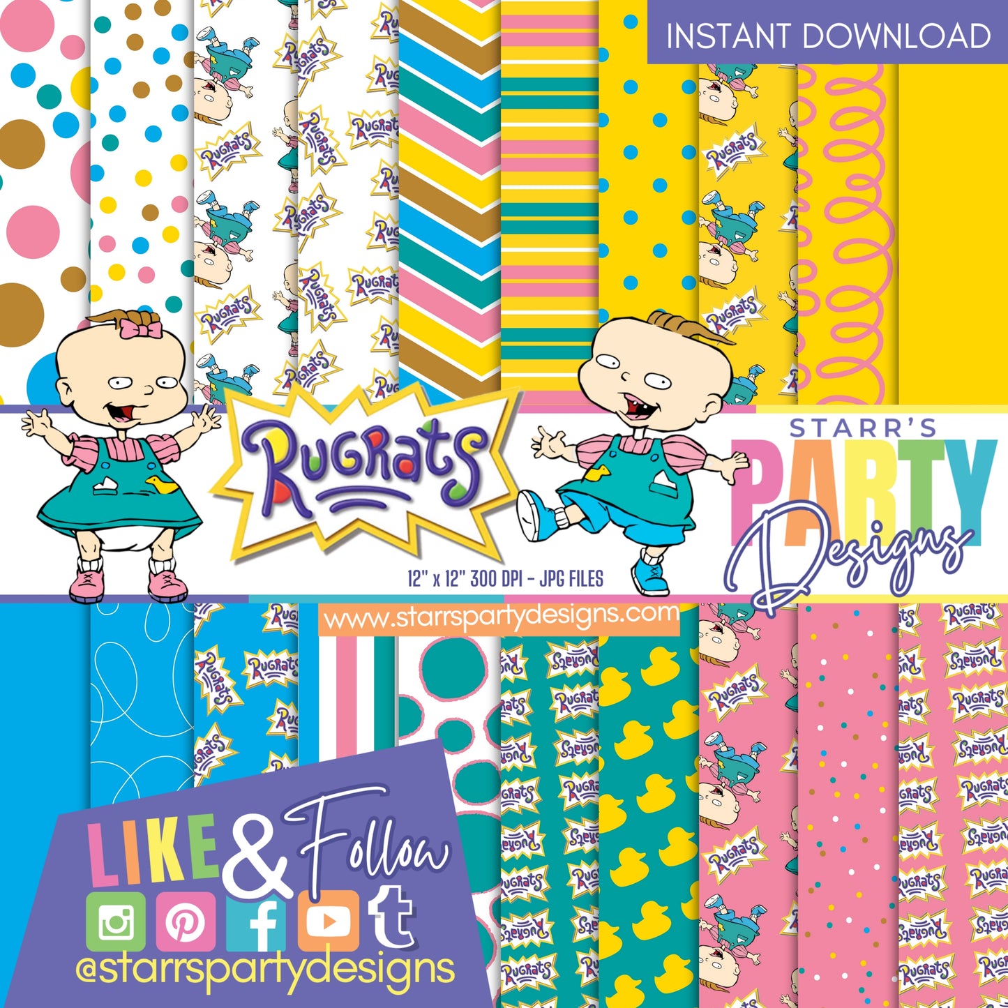 PAQUETE DE PAPEL RUGRATS 1