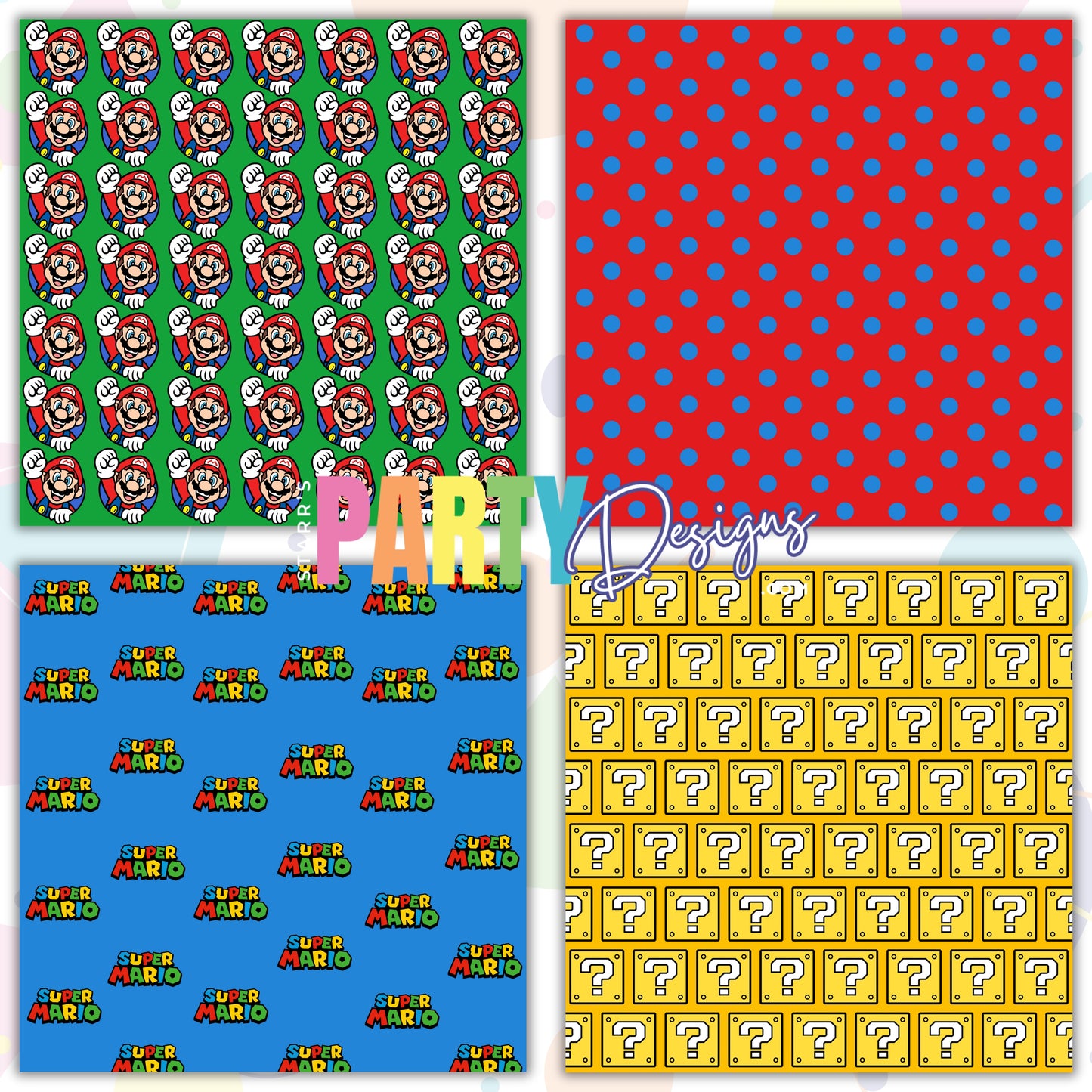 PAQUETE DE PAPEL SUPER MARIO 1