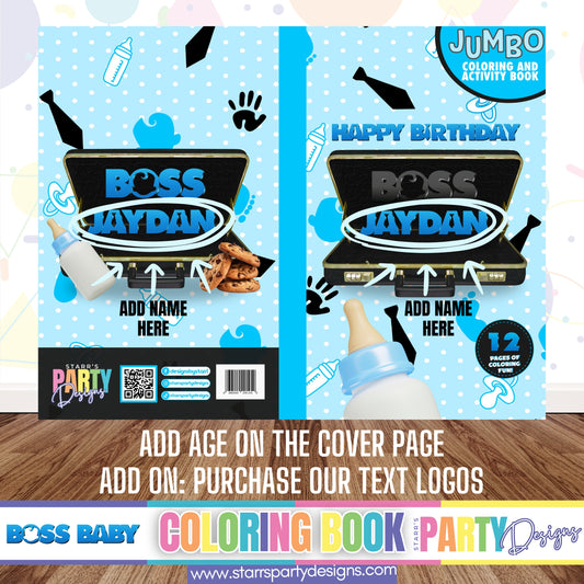 COLORING ACTIVITY BOOK (DESIGN ONLY)| BOSS BABY