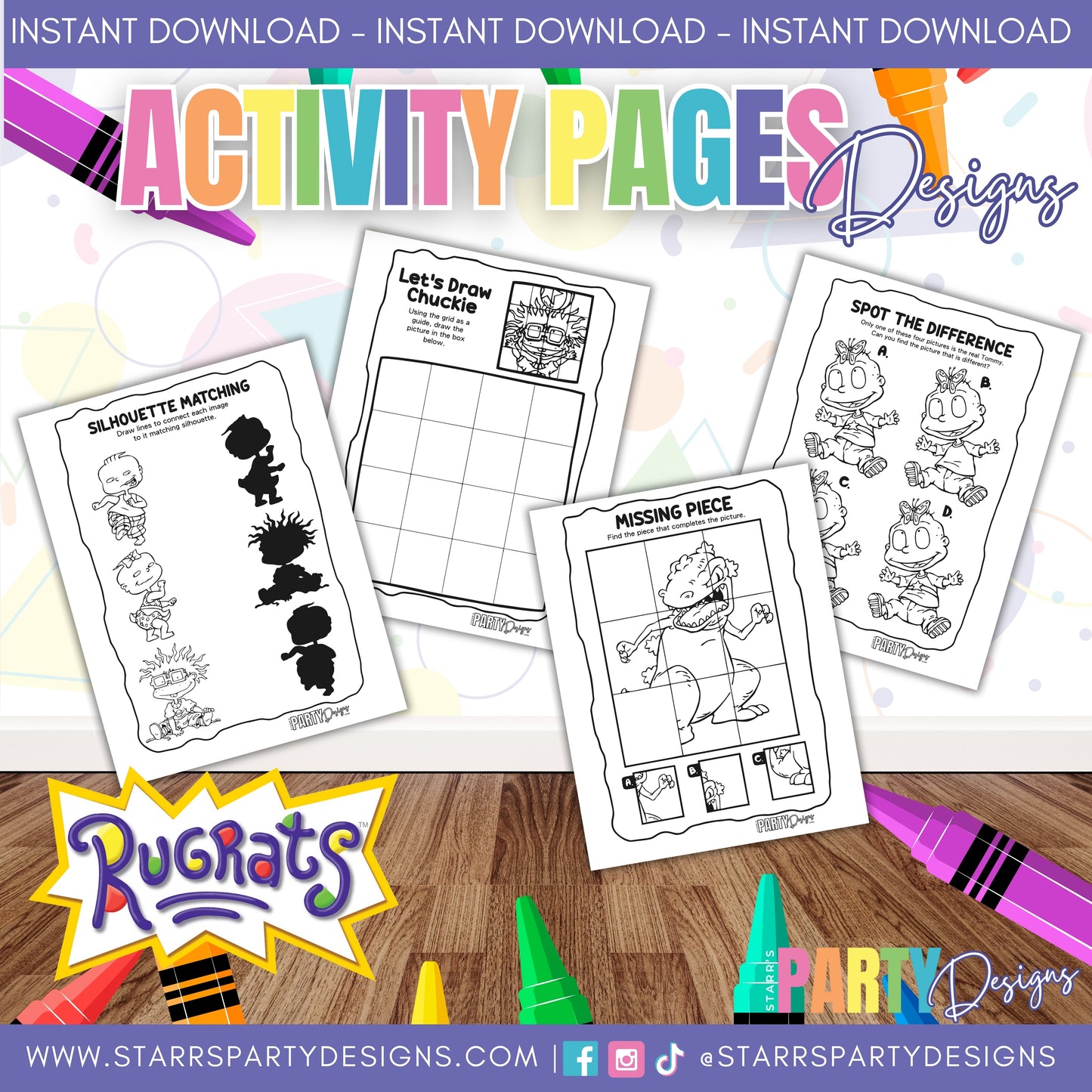 PÁGINAS DE ACTIVIDADES DE RUGRATS 1