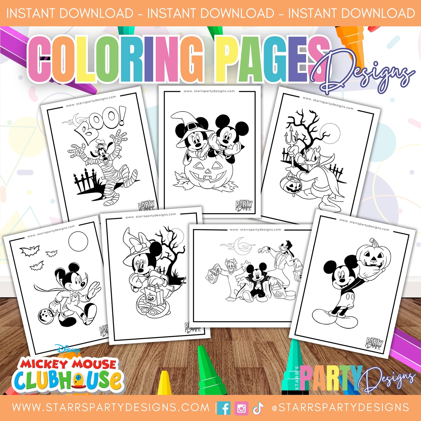 MICKEY Y SUS AMIGOS EN LA PLAYA PARA COLOREAR 1