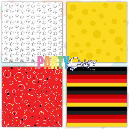 RED MINNIE MOUSE PAPER PACK 2