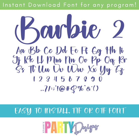 BARBIE 2 REGULAR FONT