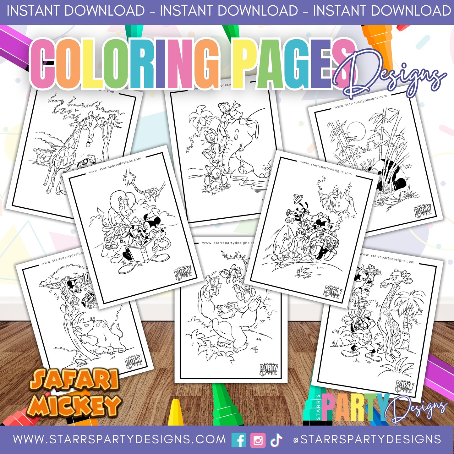 CELEBRA CON MICKEY Y SUS AMIGOS PÁGINAS PARA COLOREAR 1