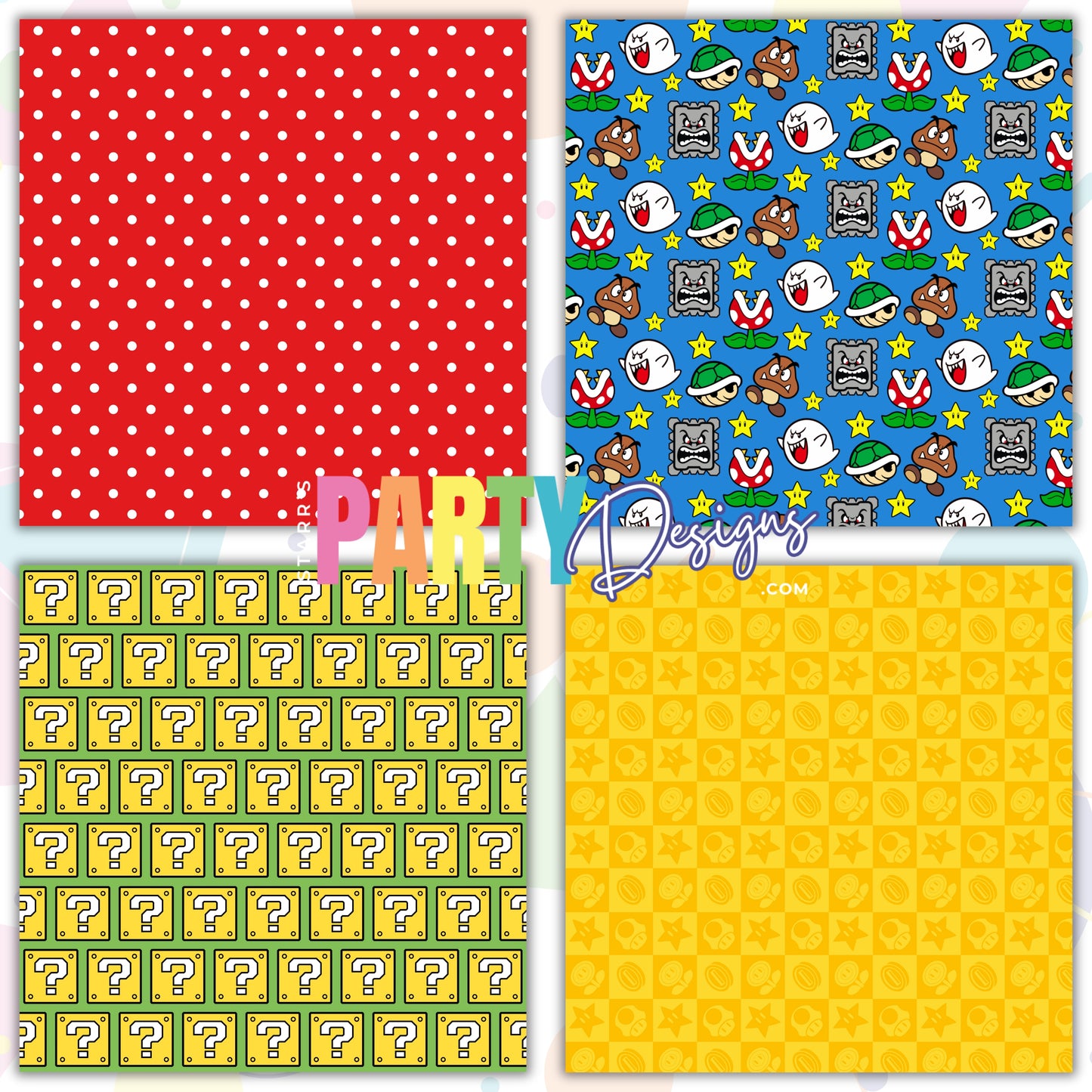 PAQUETE DE PAPEL SUPER MARIO 1