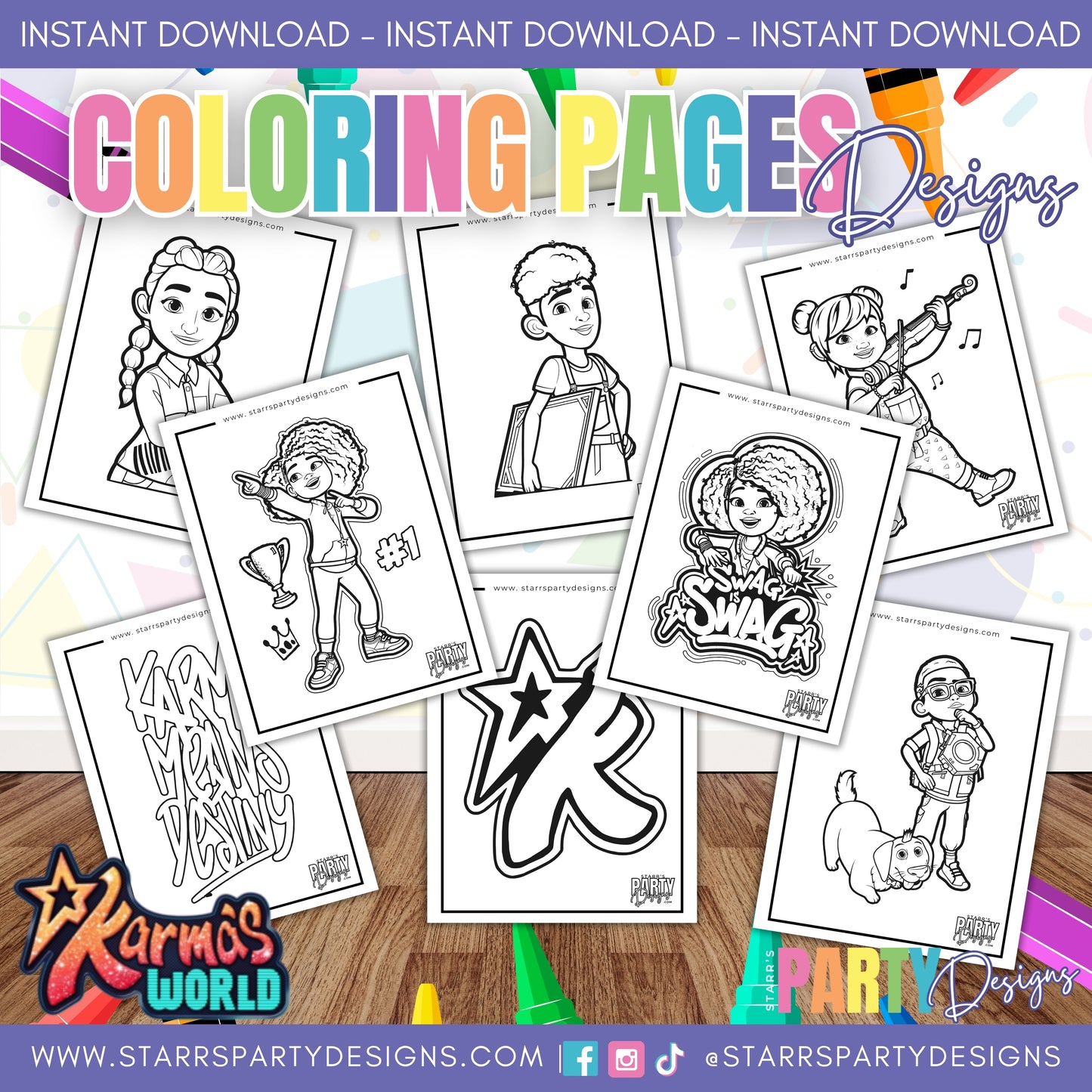 PAGINAS PARA COLOREAR DEL MUNDO DEL KARMA 1
