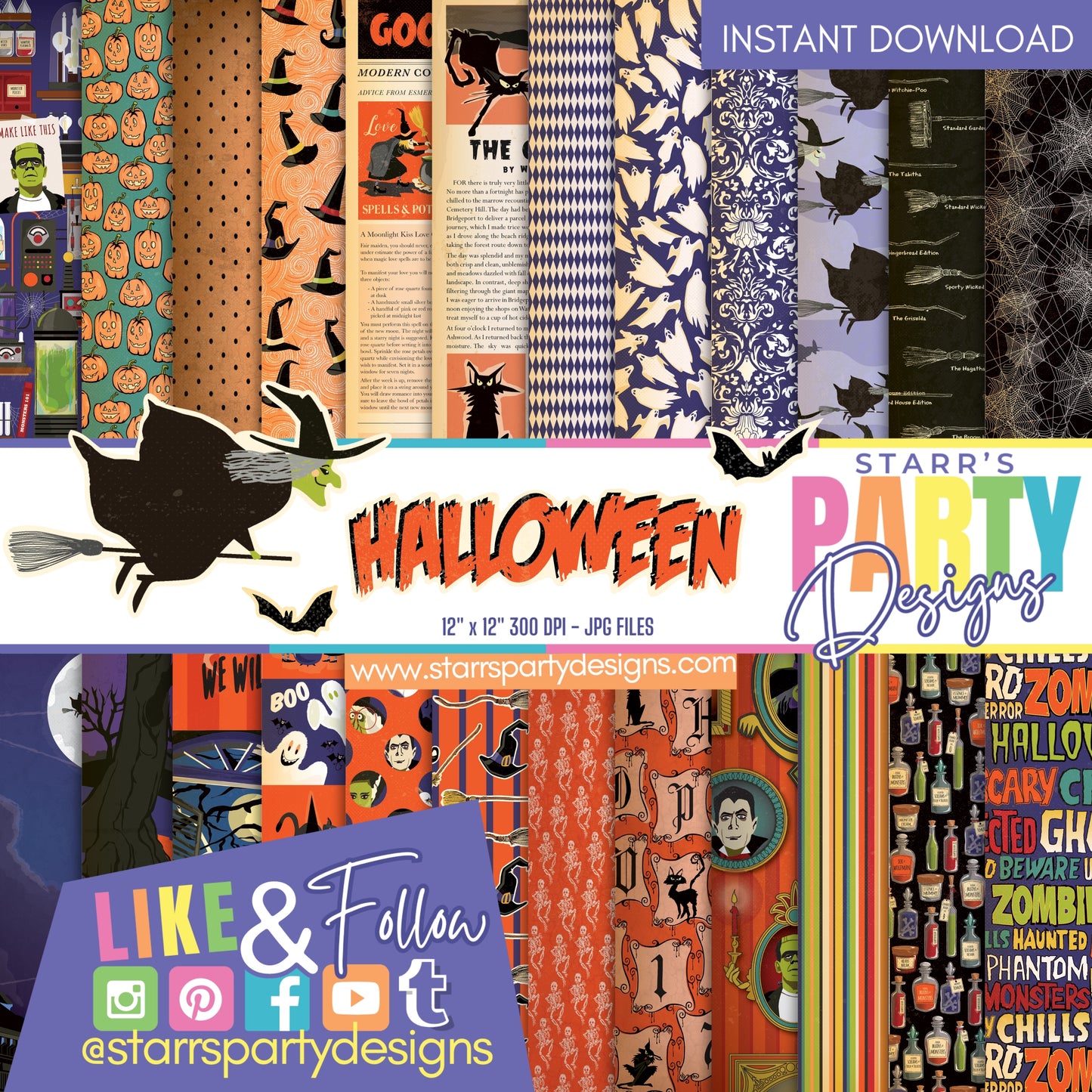 PAQUETE DE PAPEL FELIZ HALLOWEEN 1