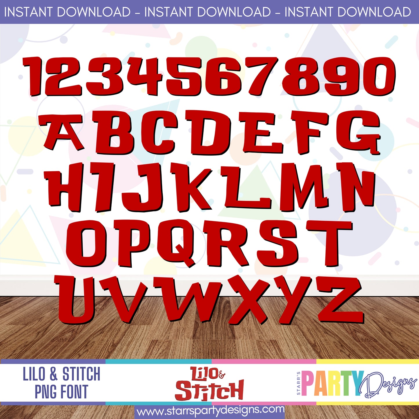 LILO & STITCH PNG FONT