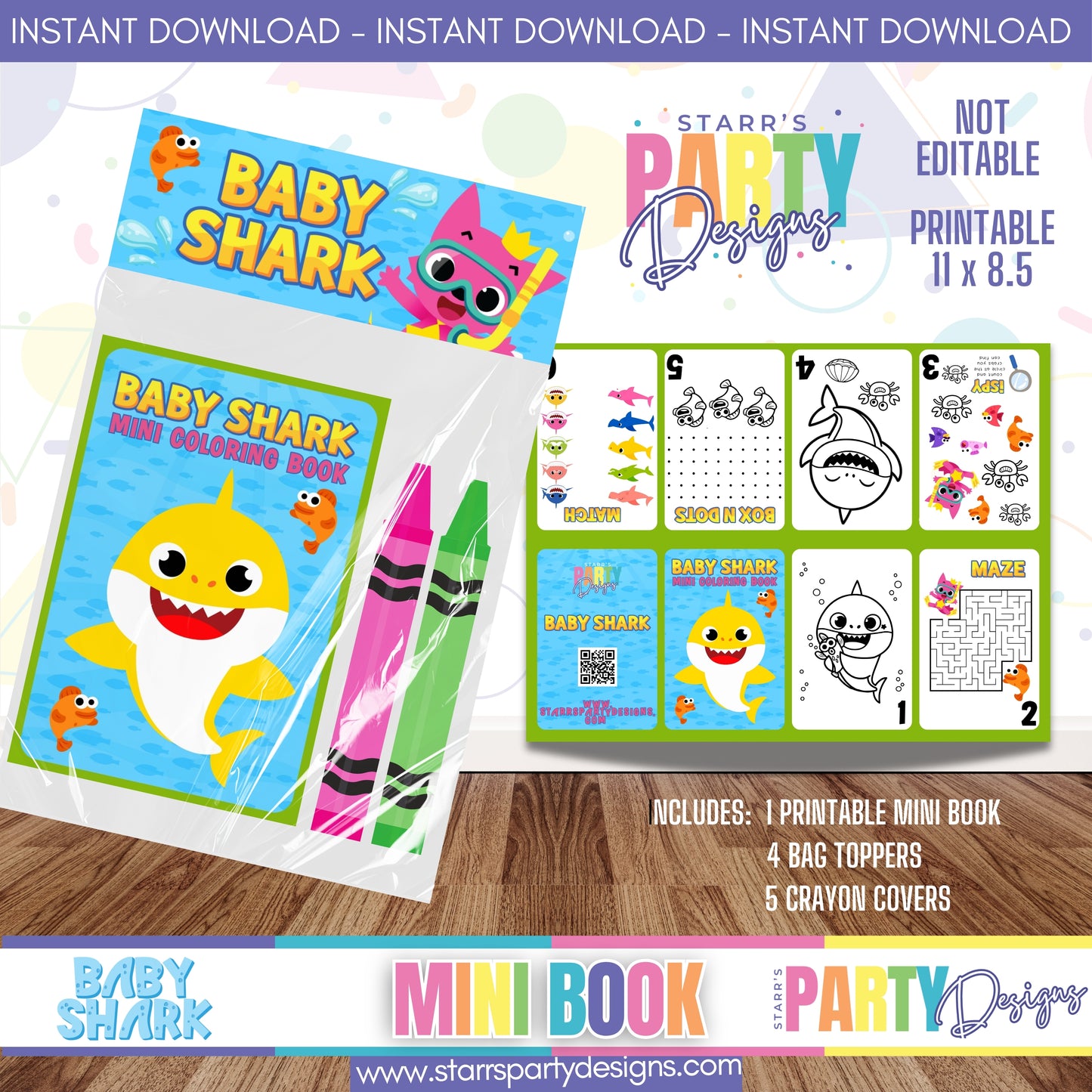 MINI BOOK DESIGN | BABY SHARK A2