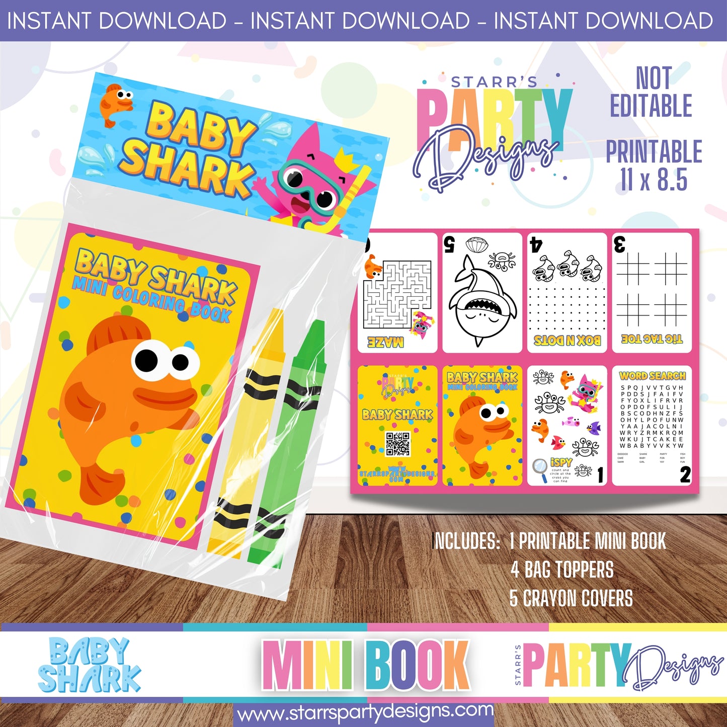 MINI BOOK DESIGN | BABY SHARK A5