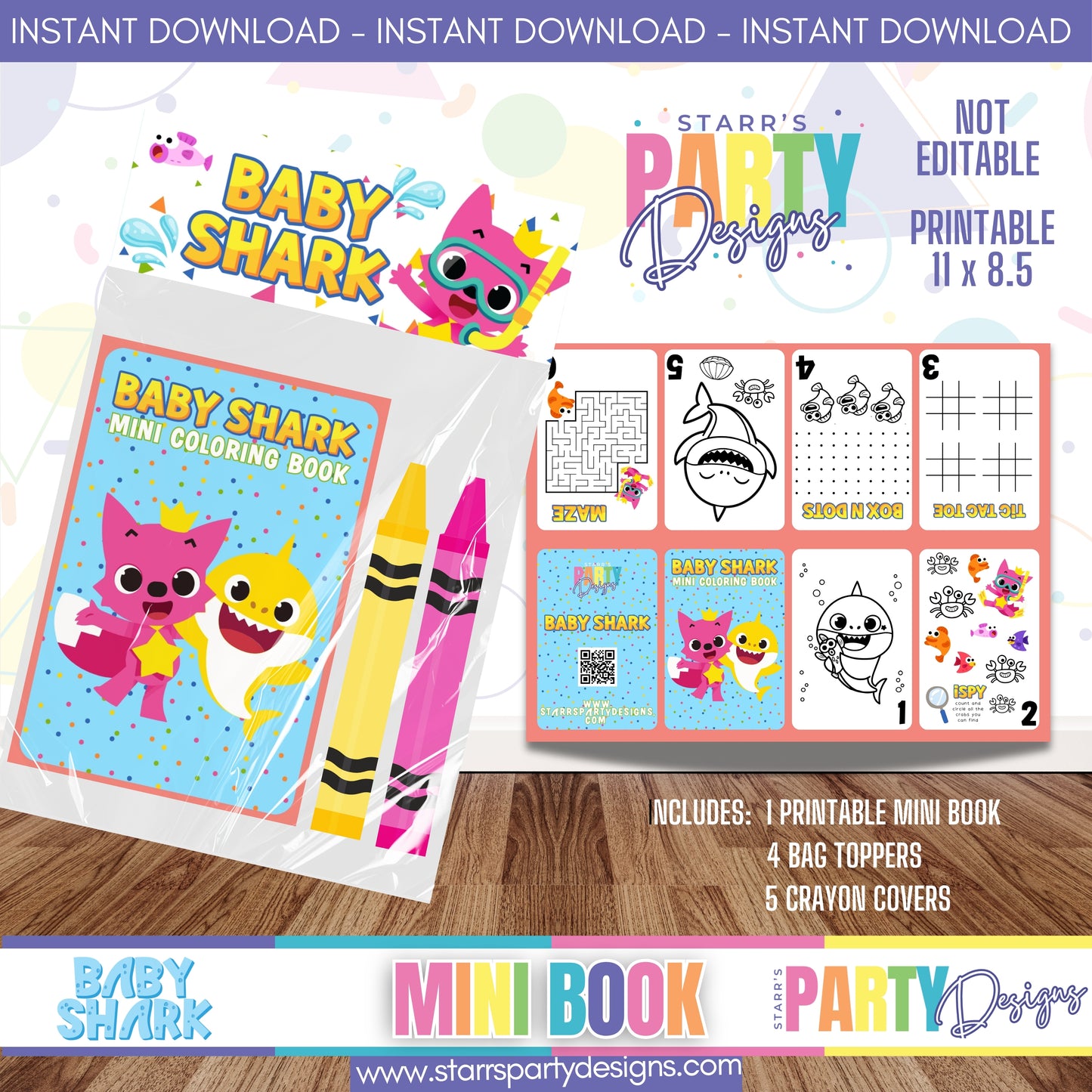 MINI BOOK DESIGN | BABY SHARK A6