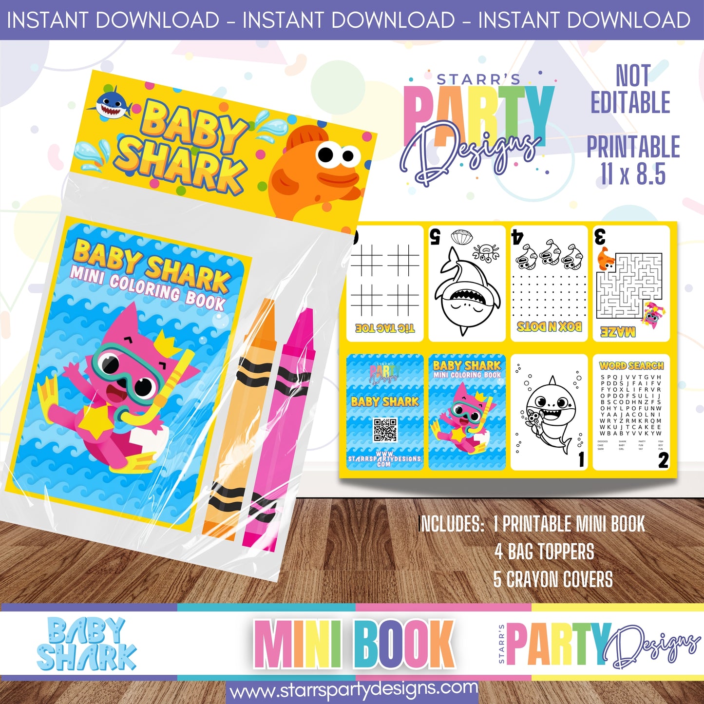 MINI BOOK DESIGN | BABY SHARK A7