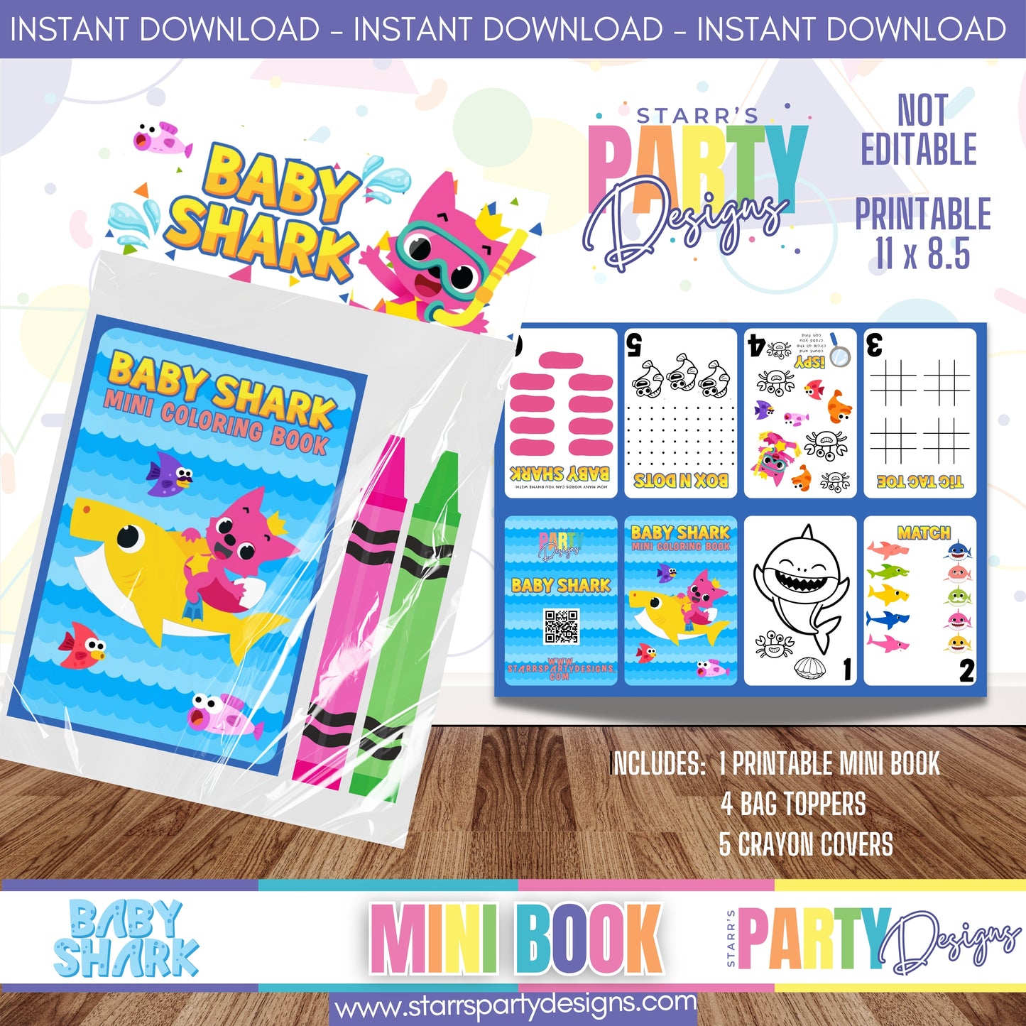 MINI BOOK DESIGN | BABY SHARK A8