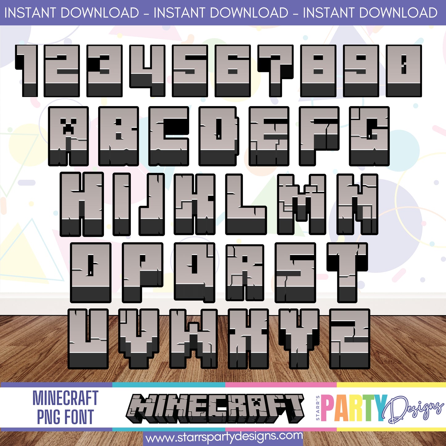 MINECRAFT PNG FONT