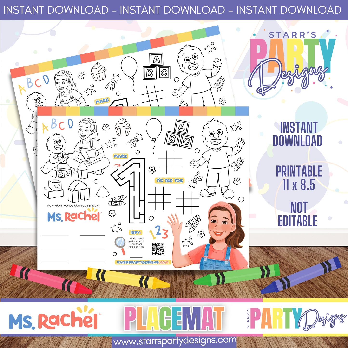 PLACEMAT ACTIVITY SHEET | MS. RACHEL C2