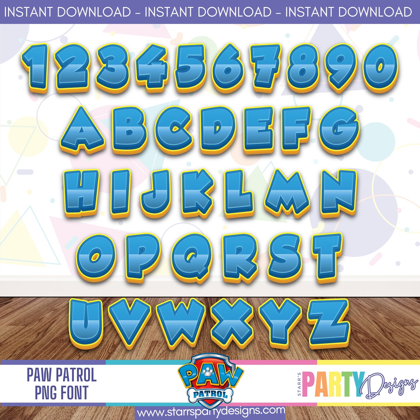 PAW PATROL PNG FONT