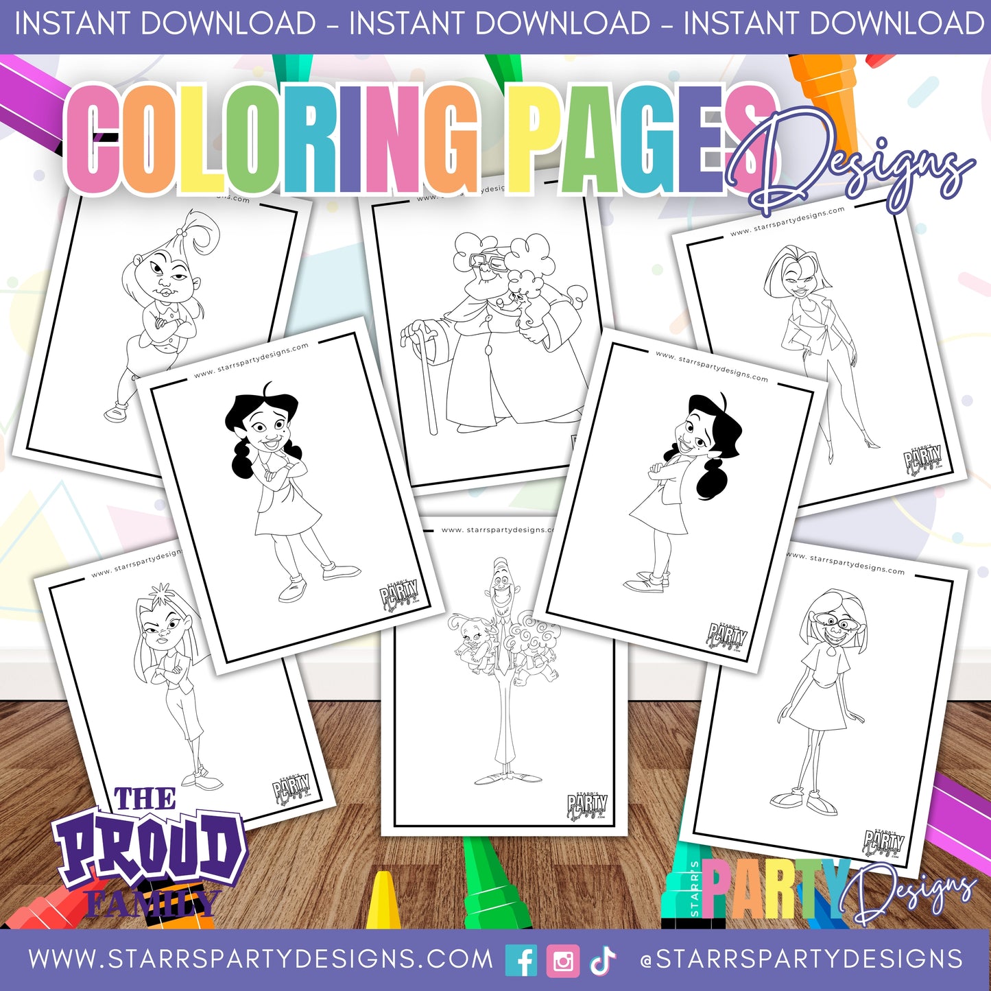 THE PROUD FAMILY COLORING PAGES