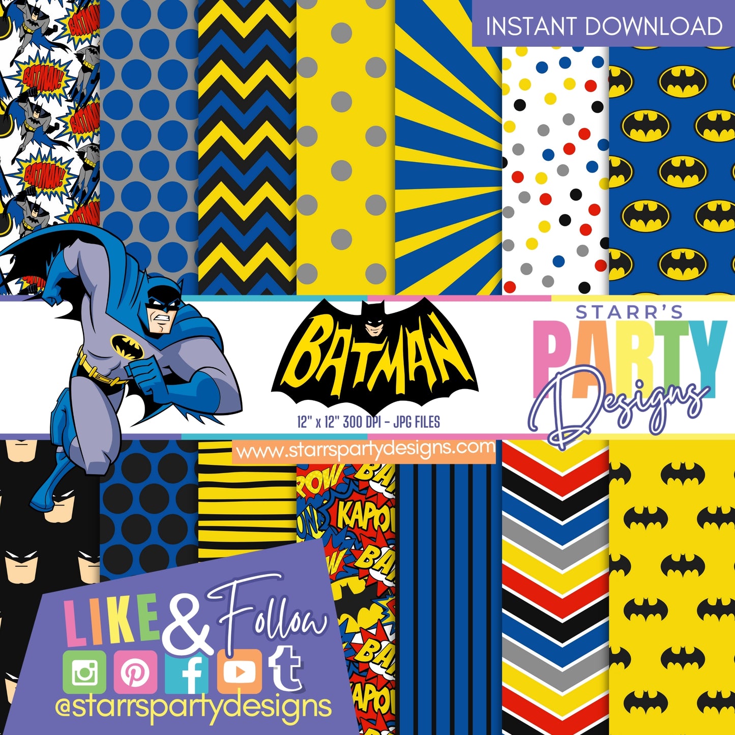 PAQUETE DE PAPEL BATMAN 1