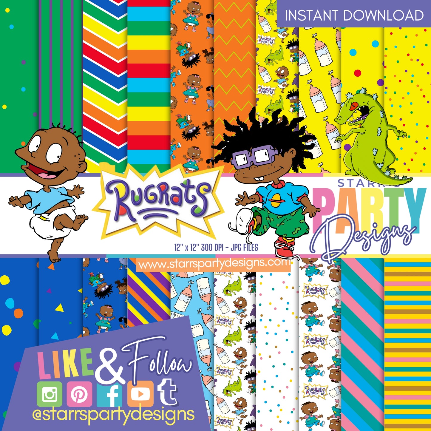 AFRO RUGRATS PAPER PACK 1