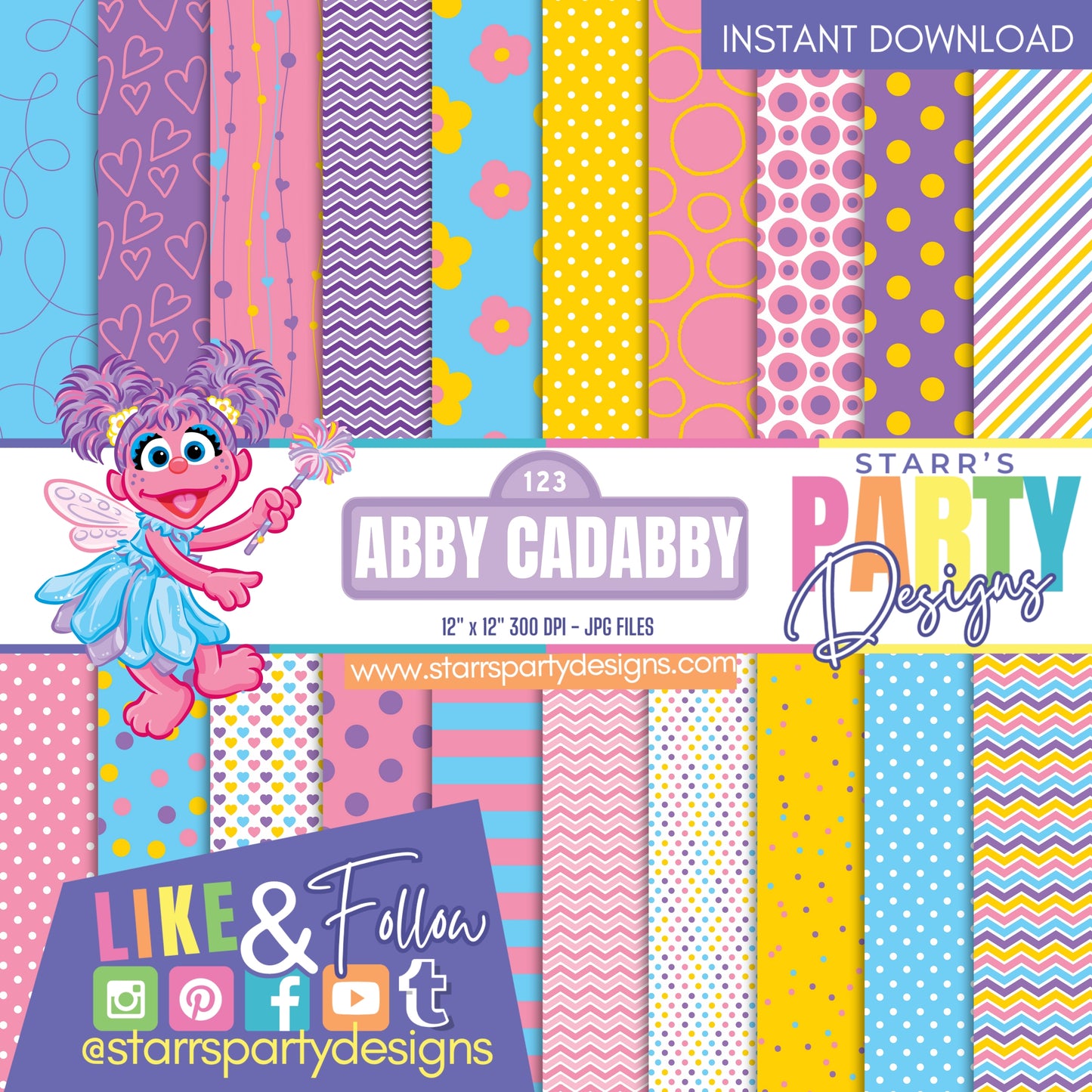 PAQUETE DE 2 PAPELES ABBY CADABBY