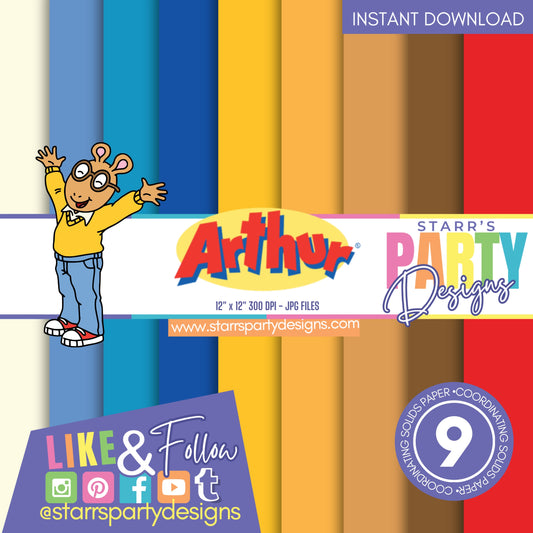 PAQUETE DE PAPEL PBS ARTHUR SOLIDS