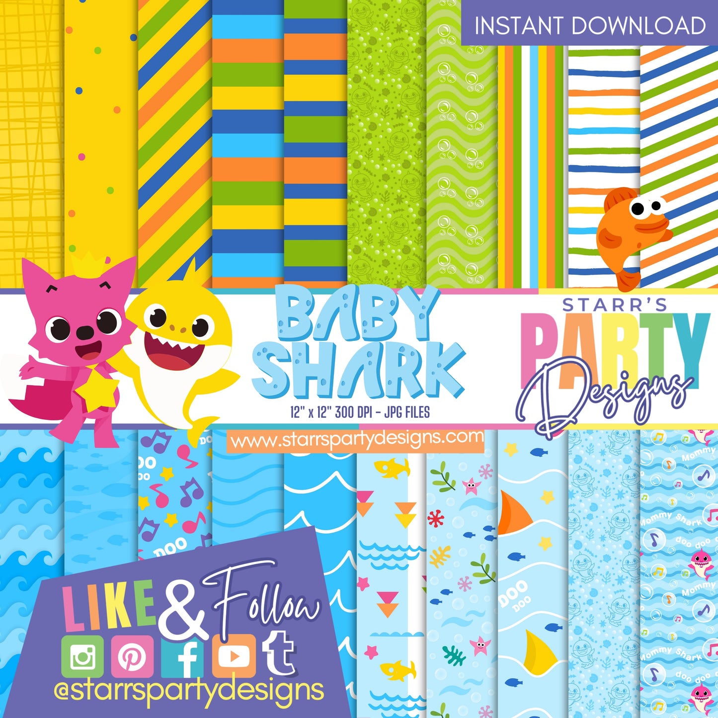 BABY SHARK PAPER PACK 1