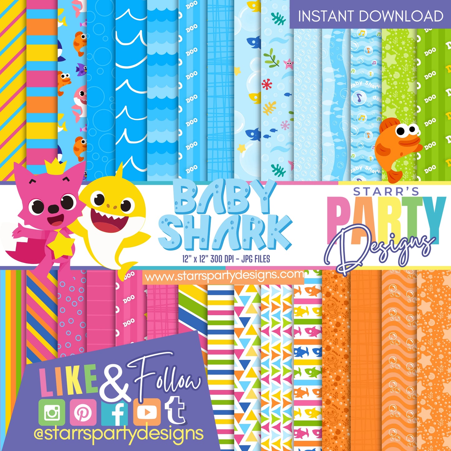 BABY SHARK PAPER PACK 4