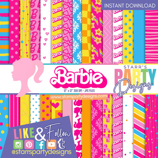 PAQUETE DE PAPEL BARBIE MALIBU 1