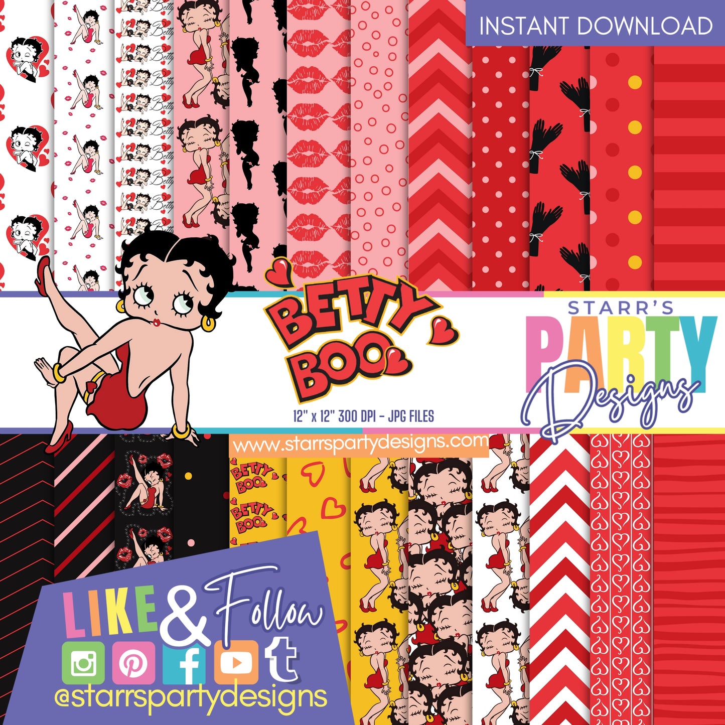 PAQUETE DE PAPEL DE BETTY BOOP