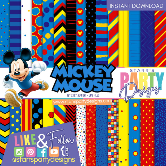 PAQUETE DE PAPEL AZUL DE MICKEY'S MOUSE 1