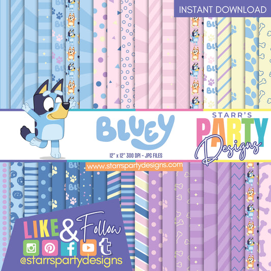BLUEY PASTEL PAPER PACK 1