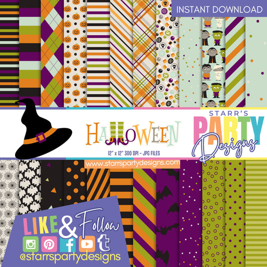 PAQUETE DE PAPEL FELIZ HALLOWEEN 1