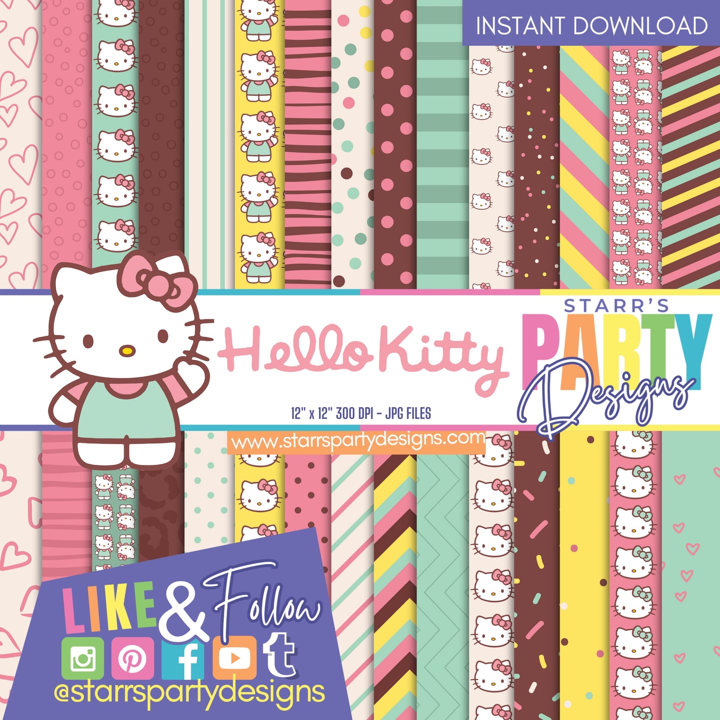 PAQUETE 1 PAPEL PASTEL HELLO KITTY