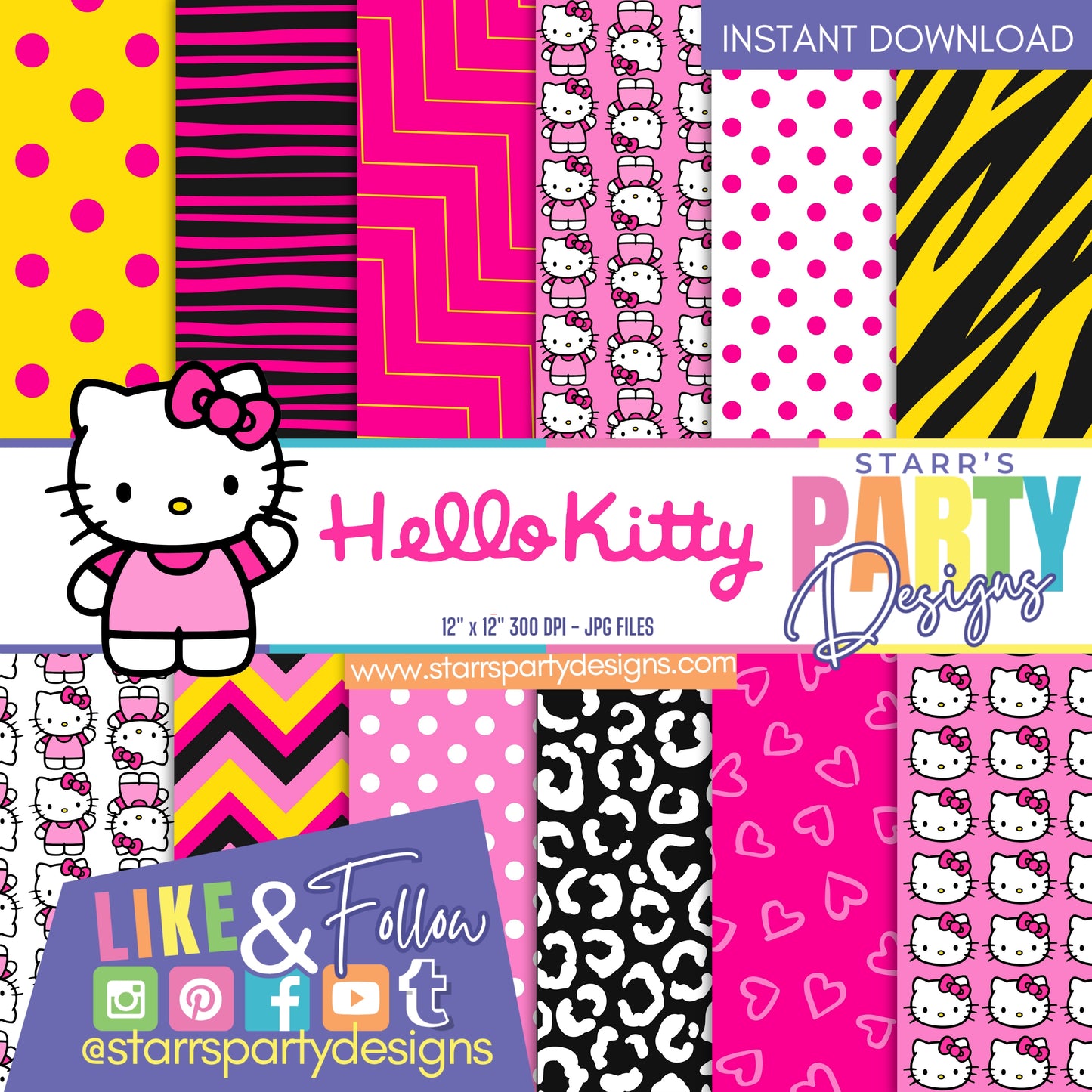 PAQUETE DE PAPEL HELLO KITTY ROSA 2