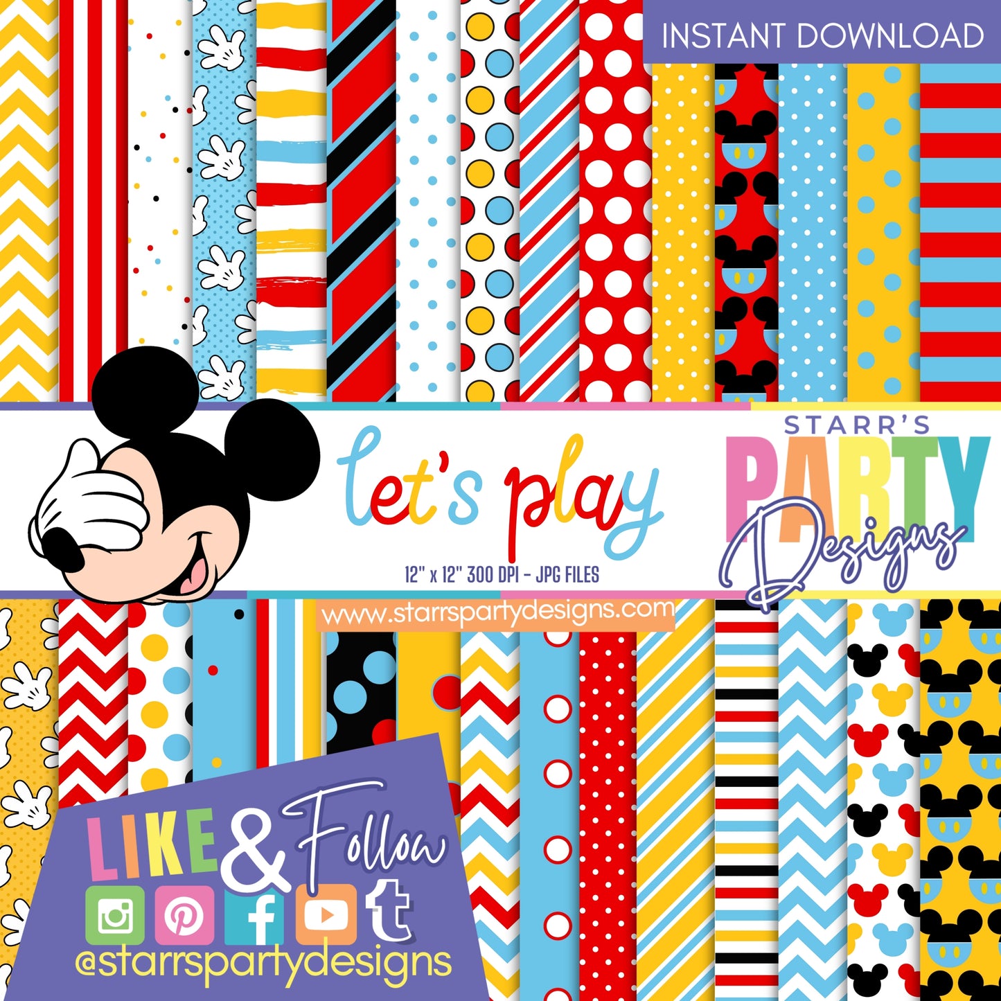 PAQUETE DE PAPEL VAMOS A JUGAR CON MICKEY