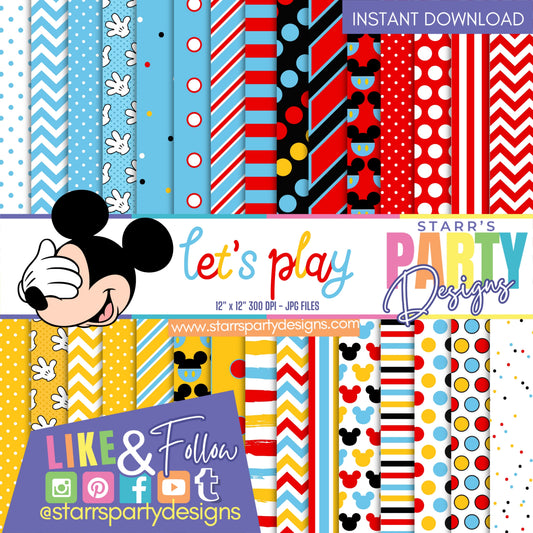LET'S PLAY WITH MICKEY PAPER PACK