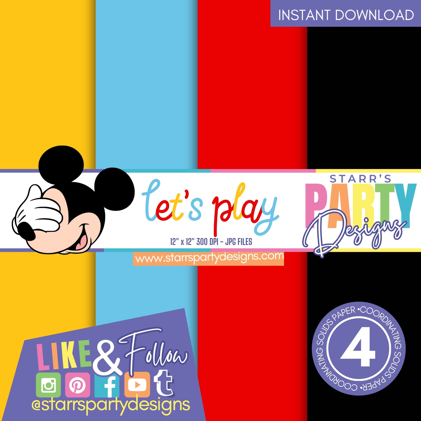 VAMOS A JUGAR CON EL PAQUETE DE PAPEL SÓLIDOS DE MICKEY
