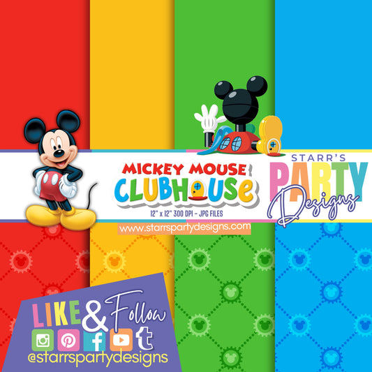 PAQUETE DE PAPEL DE SÓLIDOS DE LA CASA DE MICKEY