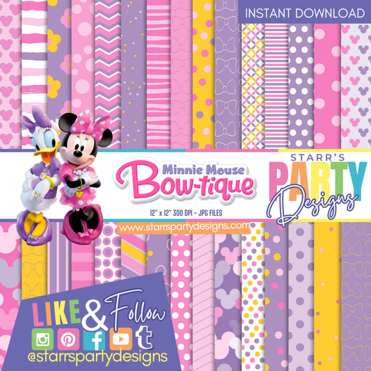PAQUETE DE PAPEL CON LAZO DE MINNIE MOUSE 1