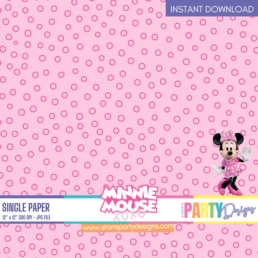 PAPEL DIGITAL 1 DE MINNIE MOUSE XOXO